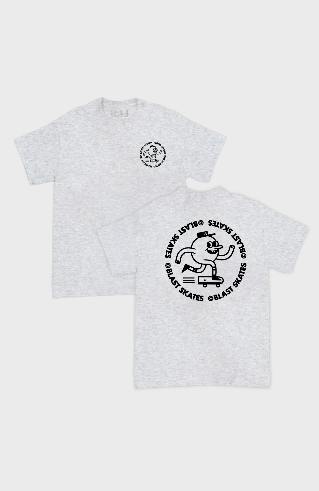 CLASSIC ROUND LOGO T-SHIRT - ASH