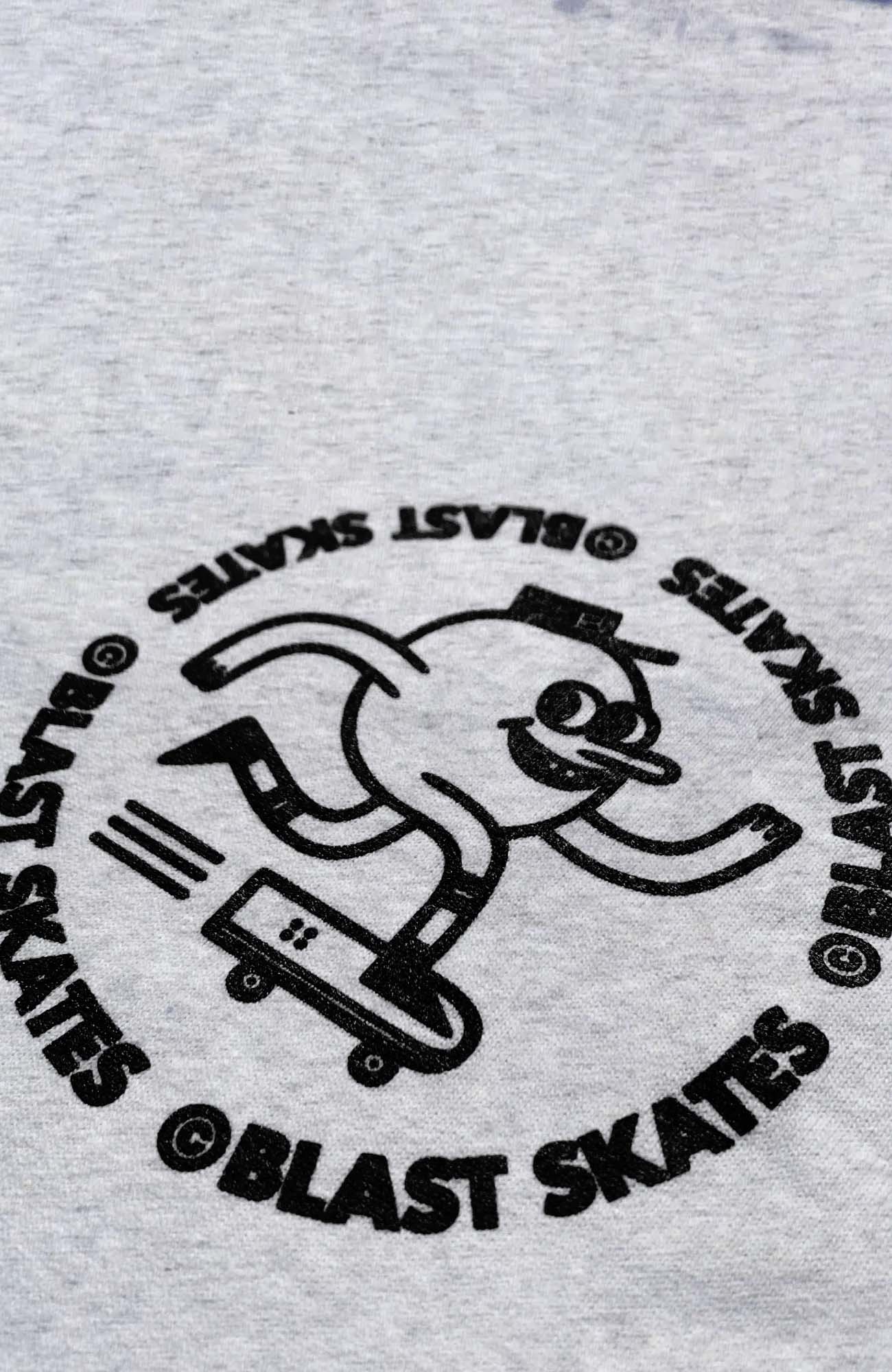 CLASSIC ROUND LOGO T-SHIRT - ASH