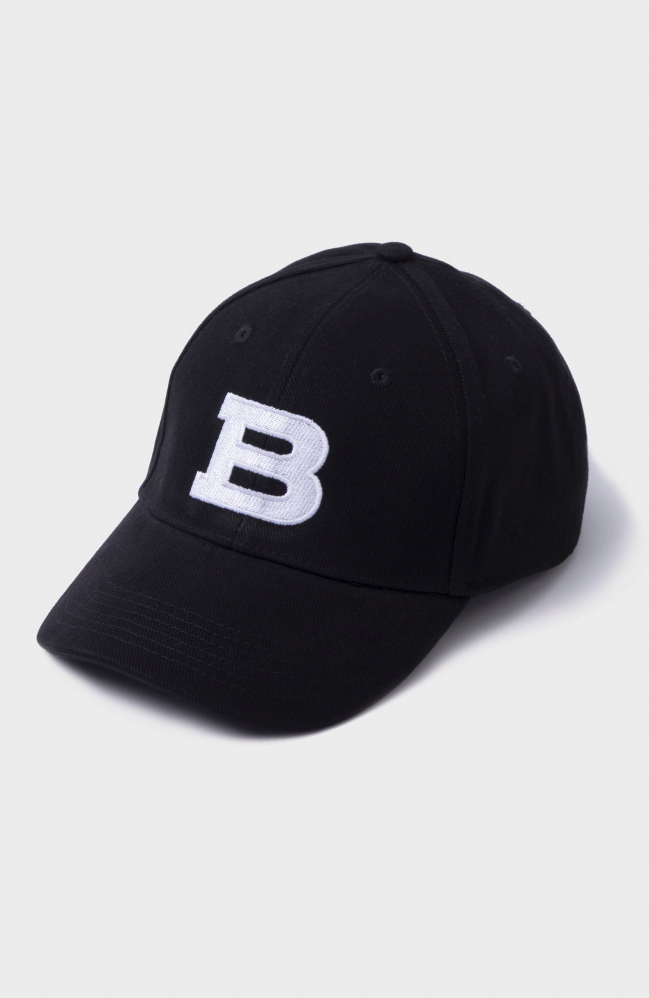 CLASSIC 6 PANEL - EMBROIDERED 'B' CAP - Black