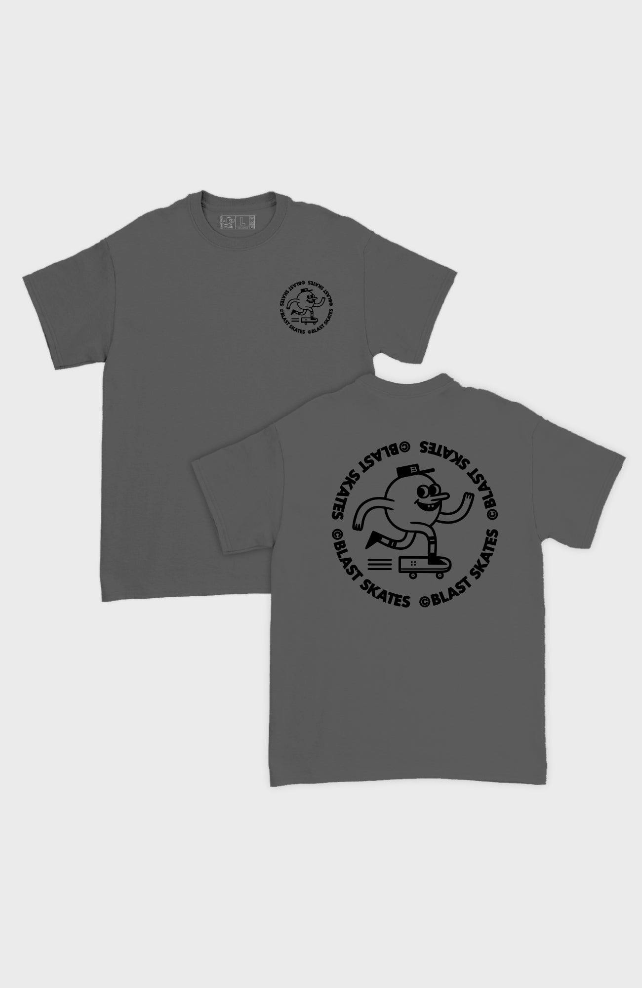 CLASSIC ROUND LOGO T-SHIRT - CHARCOAL(dark gray)