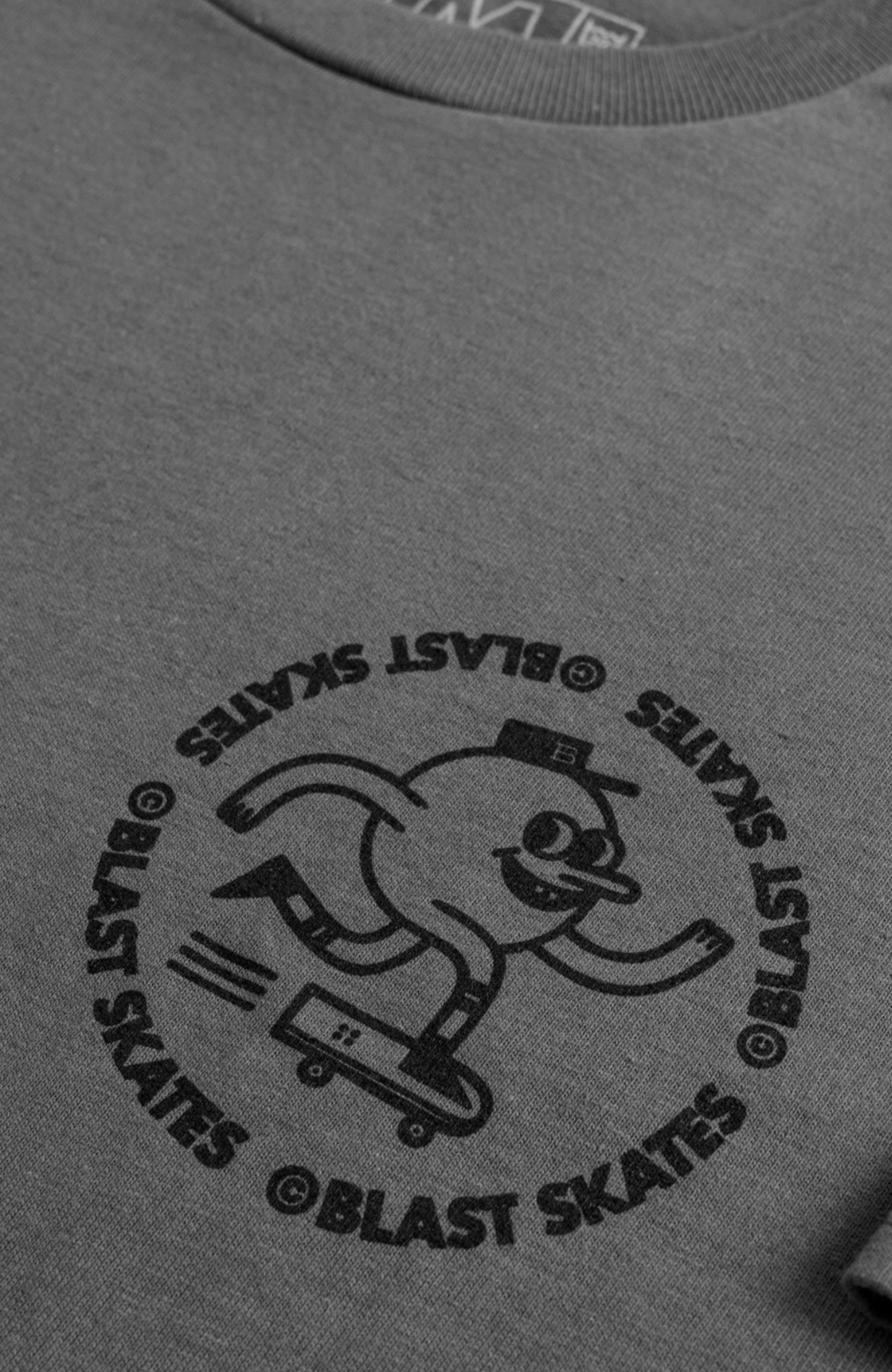 CLASSIC ROUND LOGO T-SHIRT - CHARCOAL(dark gray)
