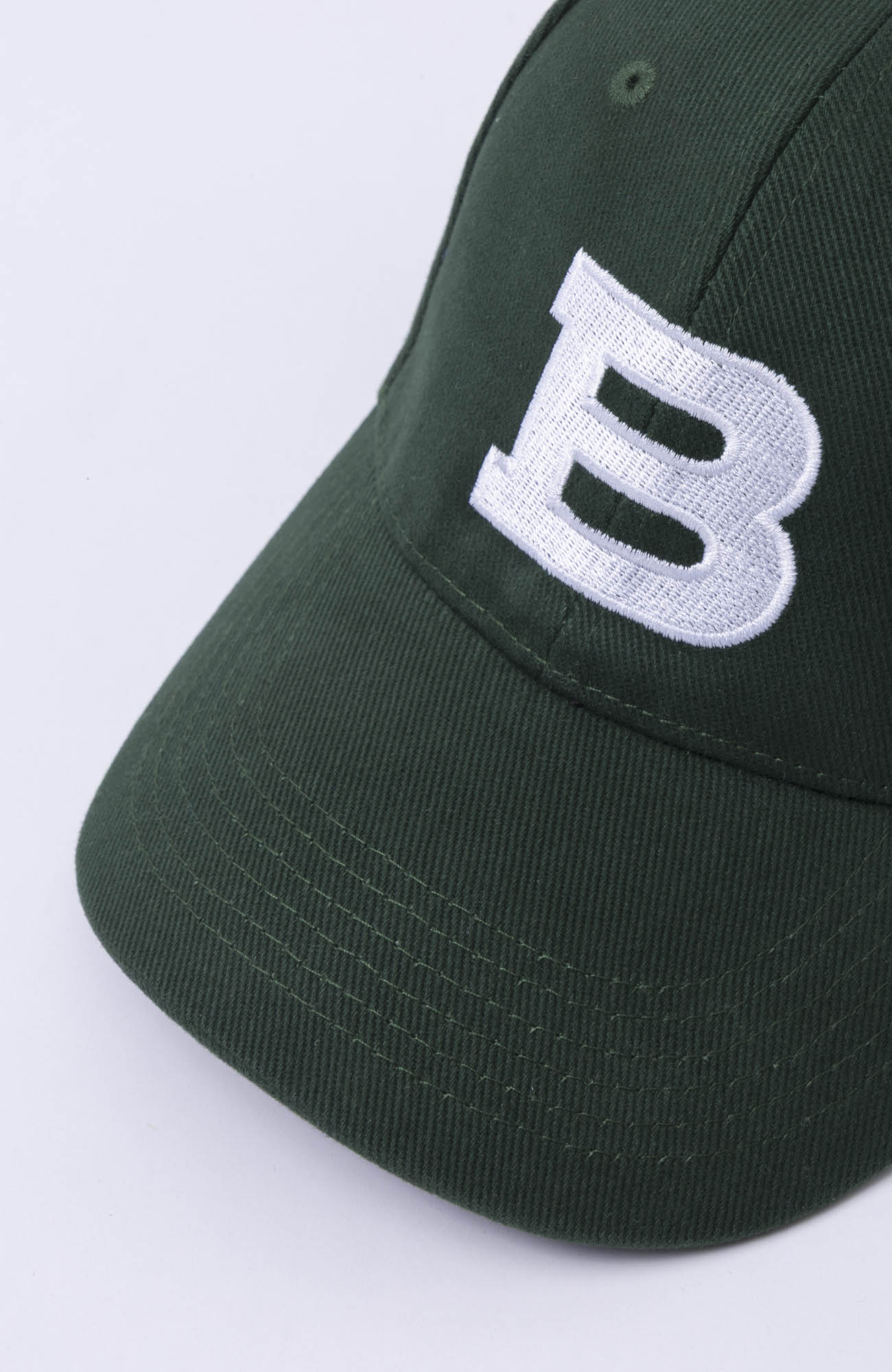 CLASSIC 6 PANEL - EMBROIDERED 'B' CAP - Moss