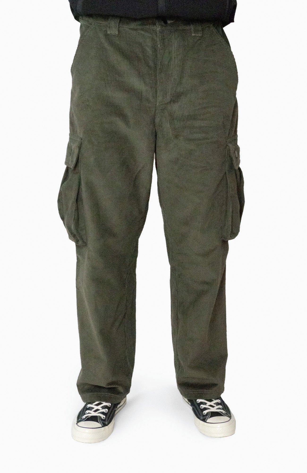 Poet Pants Cargo - Olive Corduroy
