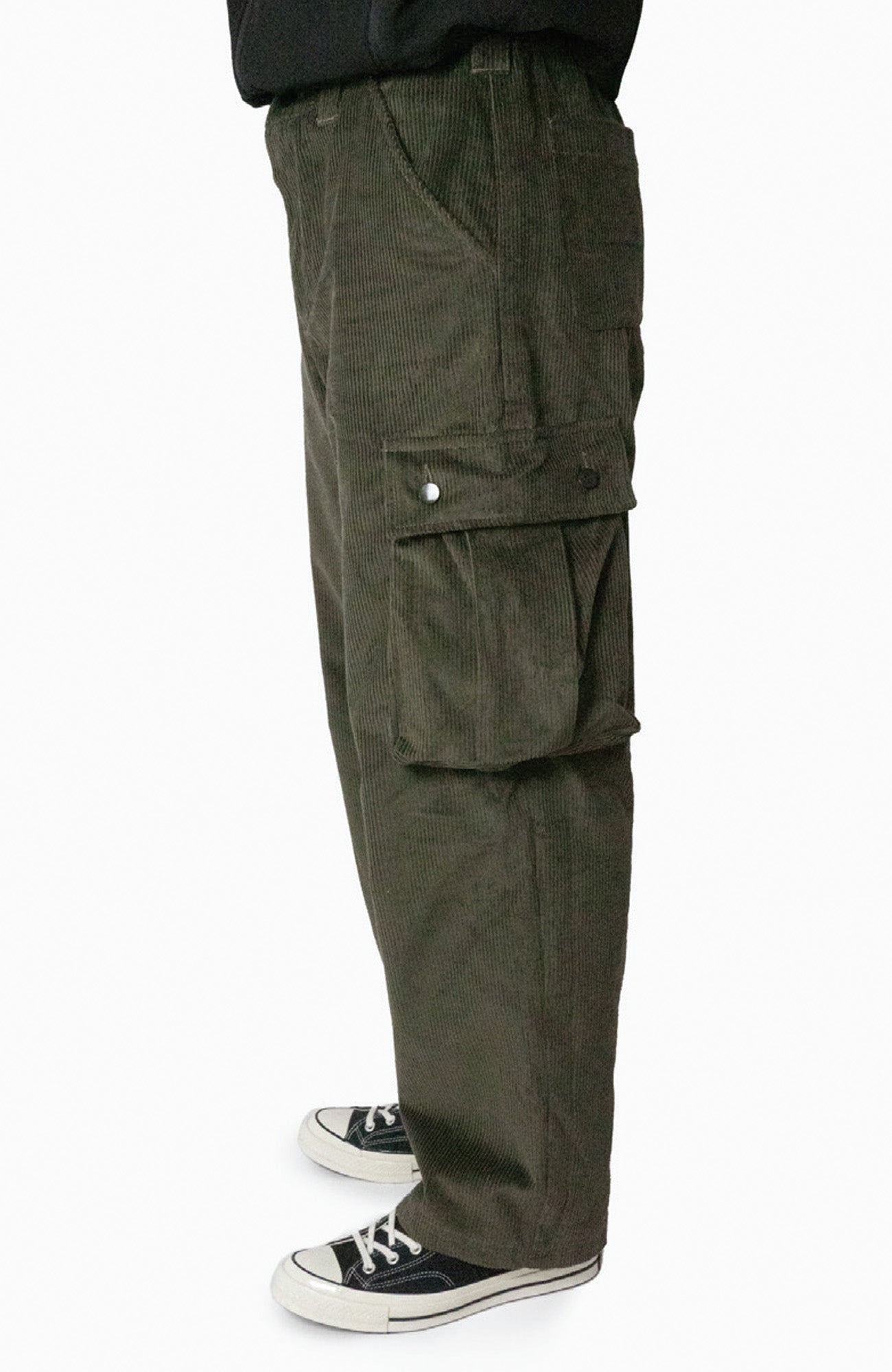 Poet Pants Cargo - Olive Corduroy