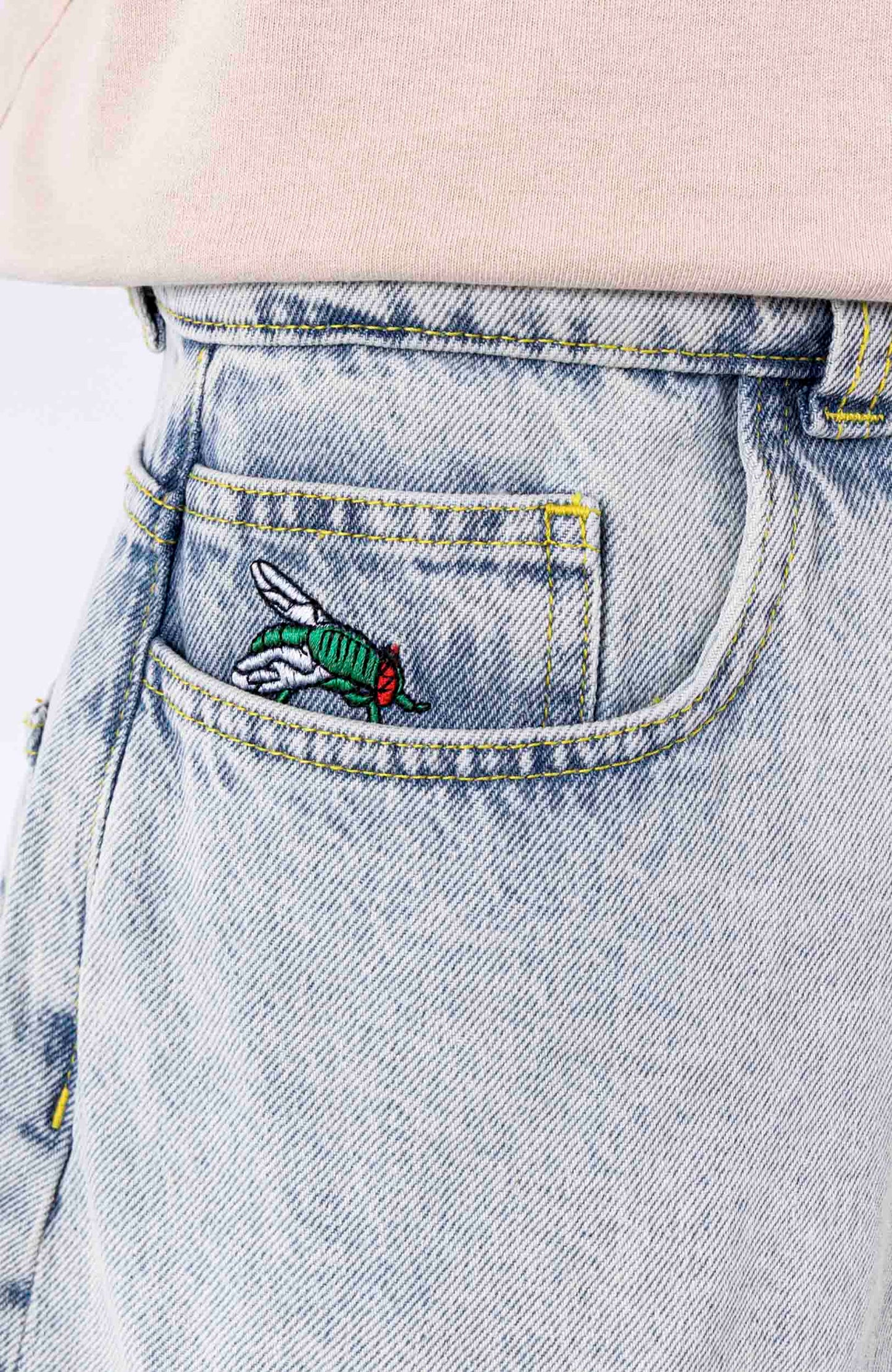 Denim Baggy Pants - Sky Blue