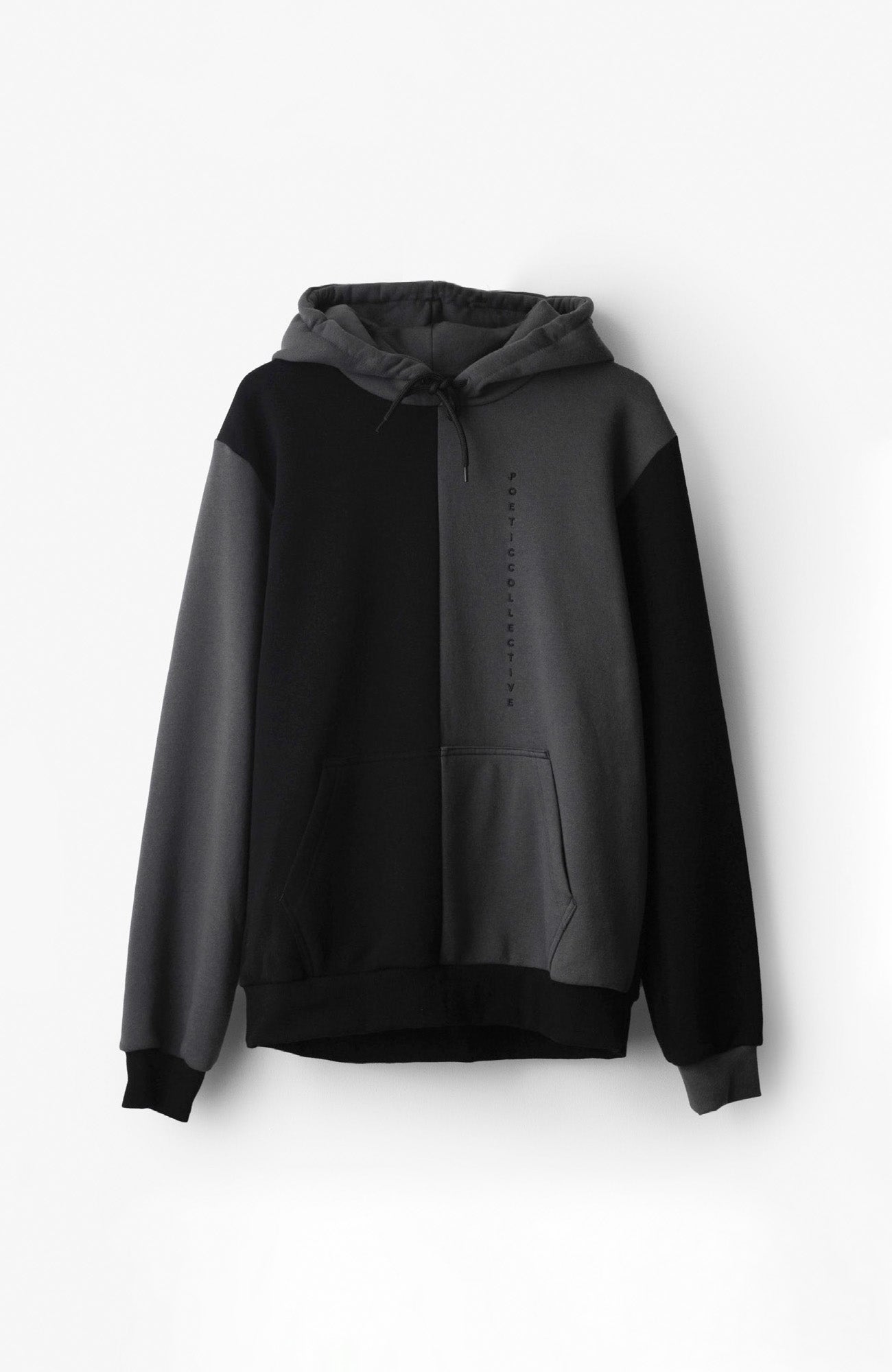 Block Color Hoodie - Grey / Black