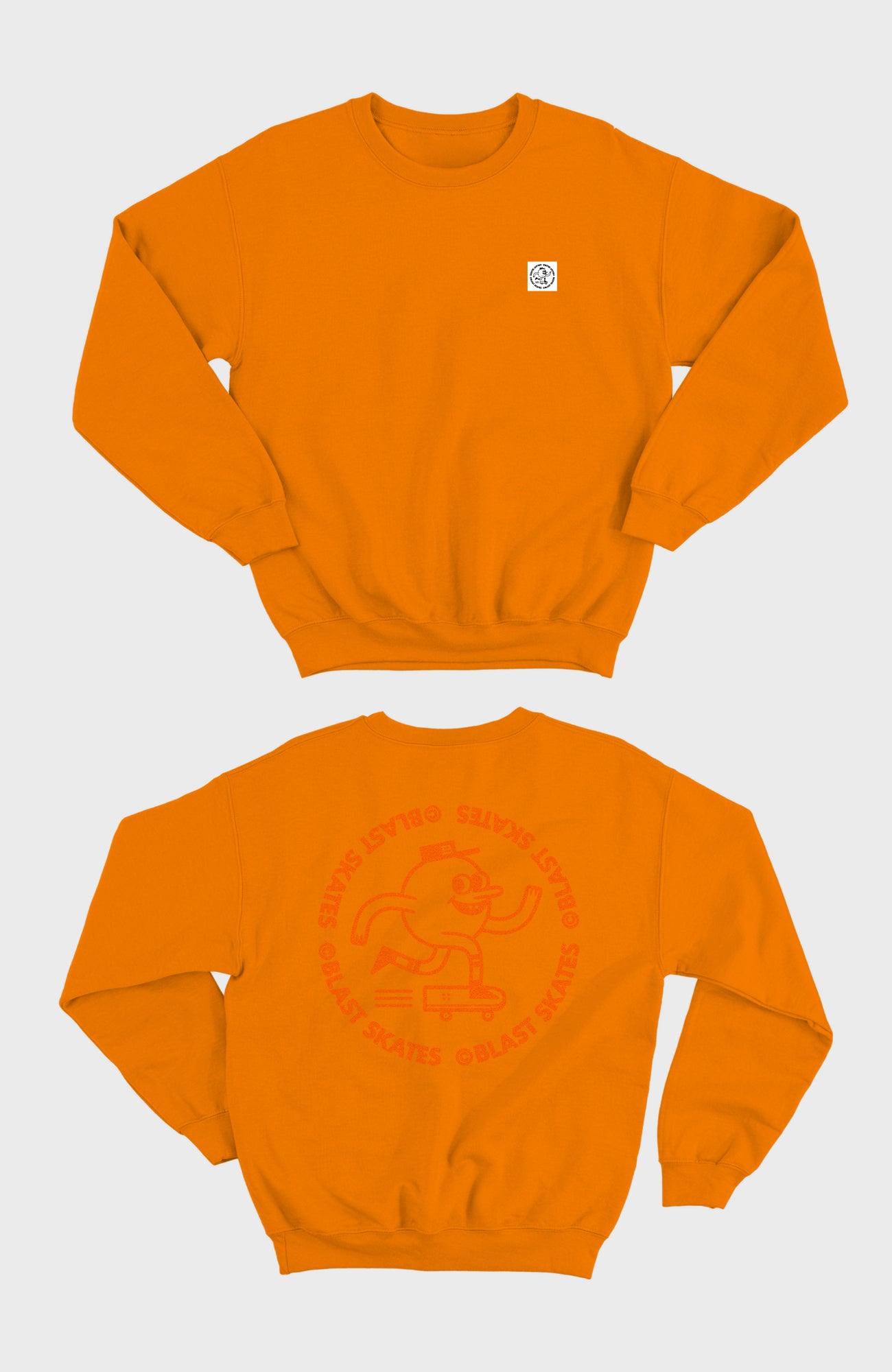 ROUND LOGO CREW NECK - ORANGE