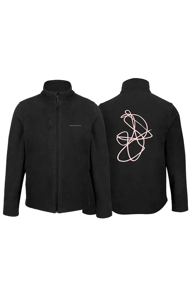 Fleece Doodle - Black / Pink
