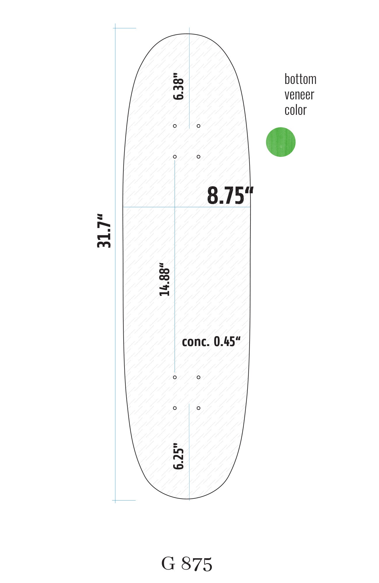 Special Shape G875 Blank Deck