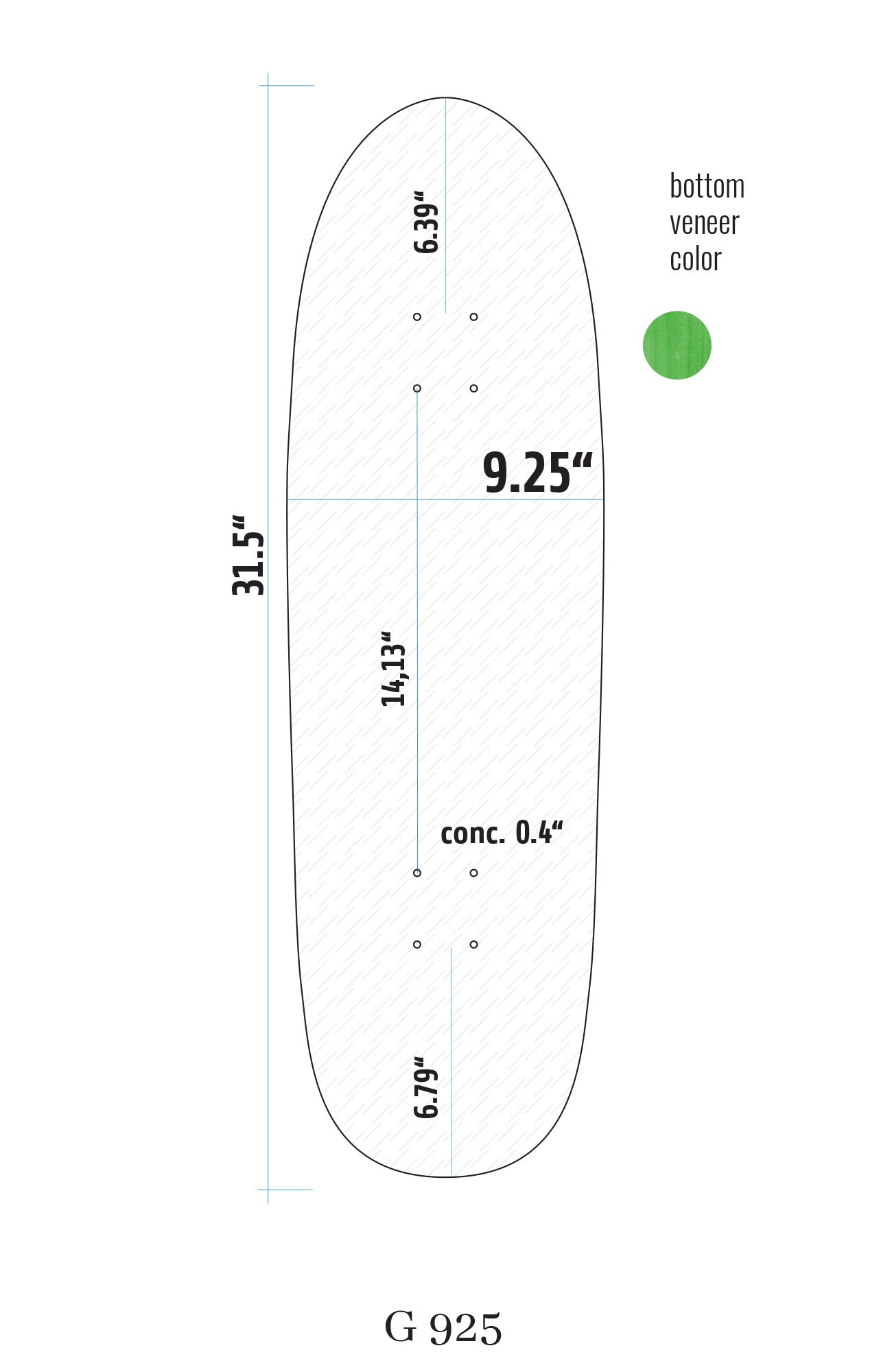 Special Shape G925 Blank Deck