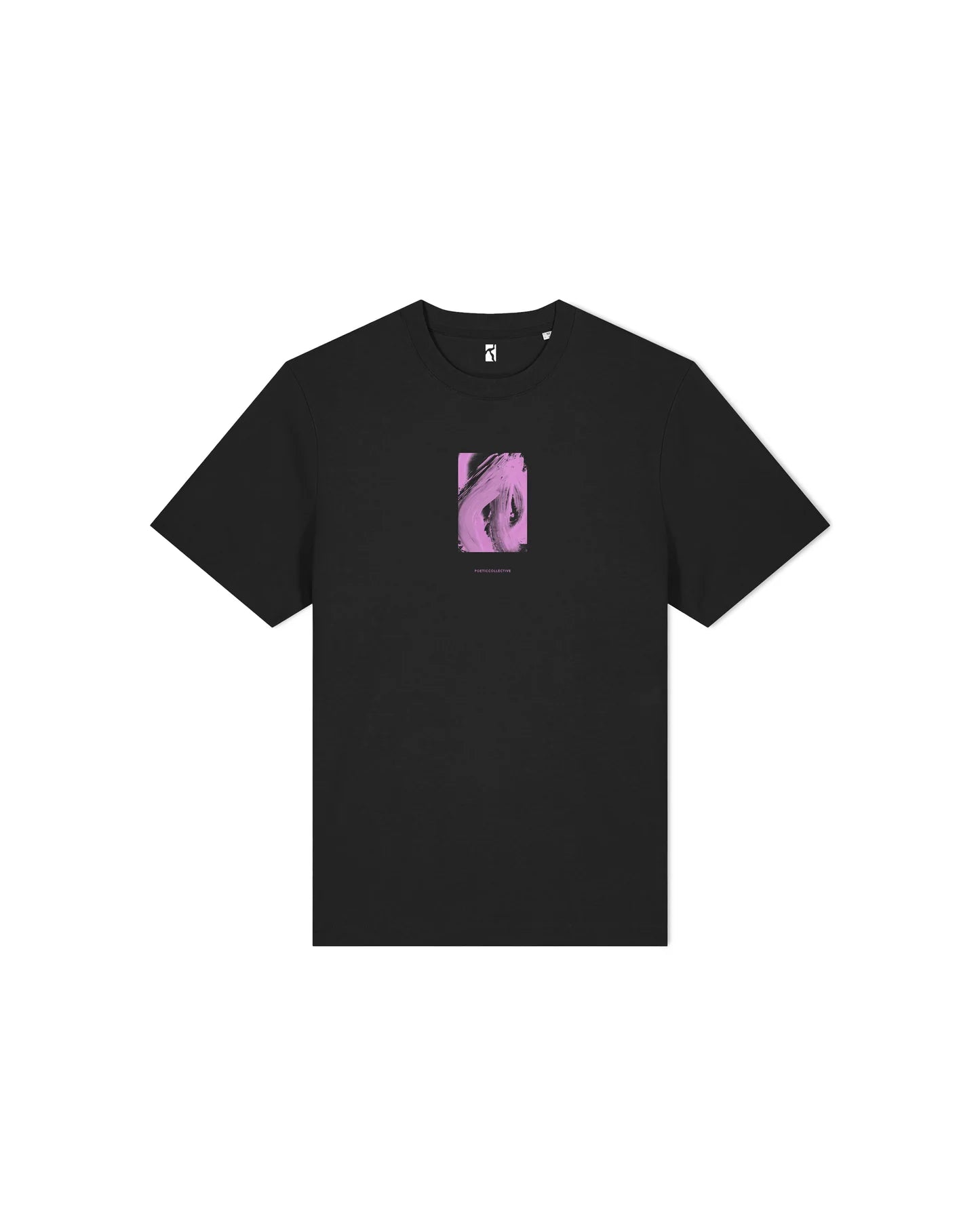 Abstract Frame T-shirt - Black/ Pink Print