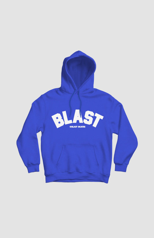 PUFF PRINT BLAST HOOD - BLUE