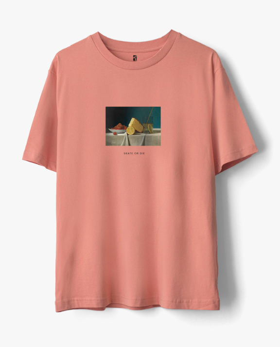 Skate or Die T-shirt - Rose clay