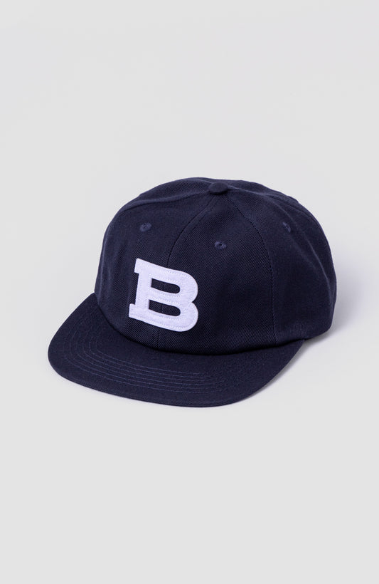 6 PANEL - FELT 'B' CAP - Navy