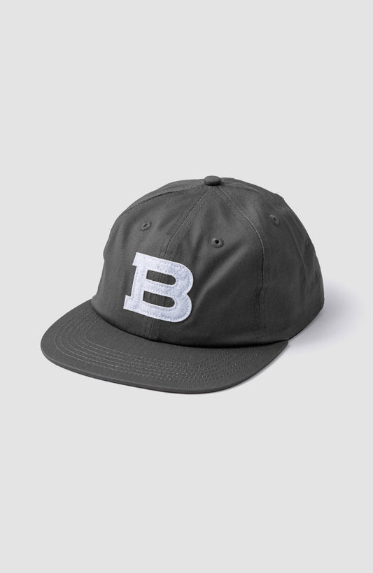 6 PANEL - FELT 'B' CAP - Grey