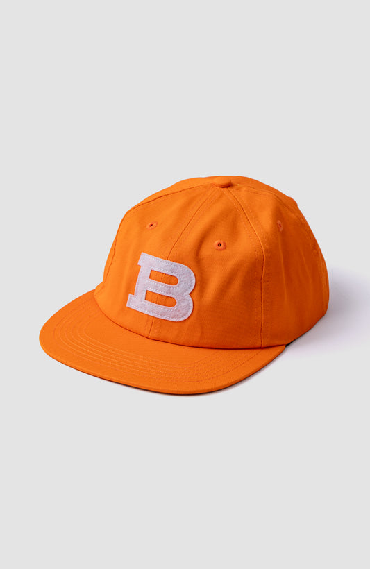 6 PANEL - FELT 'B' CAP - Orange