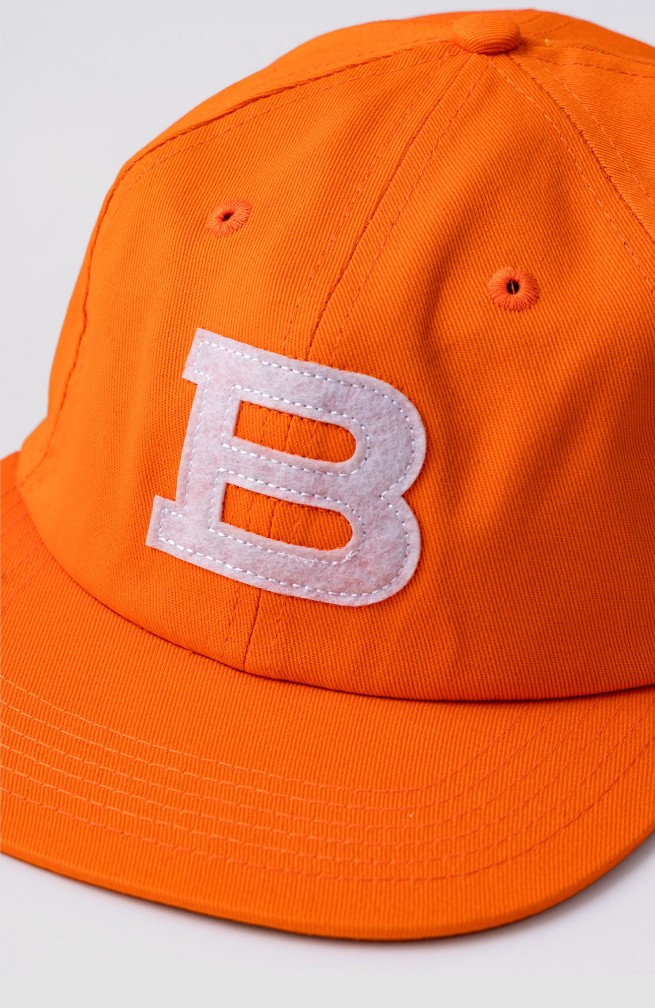 6 PANEL - FELT 'B' CAP - Orange