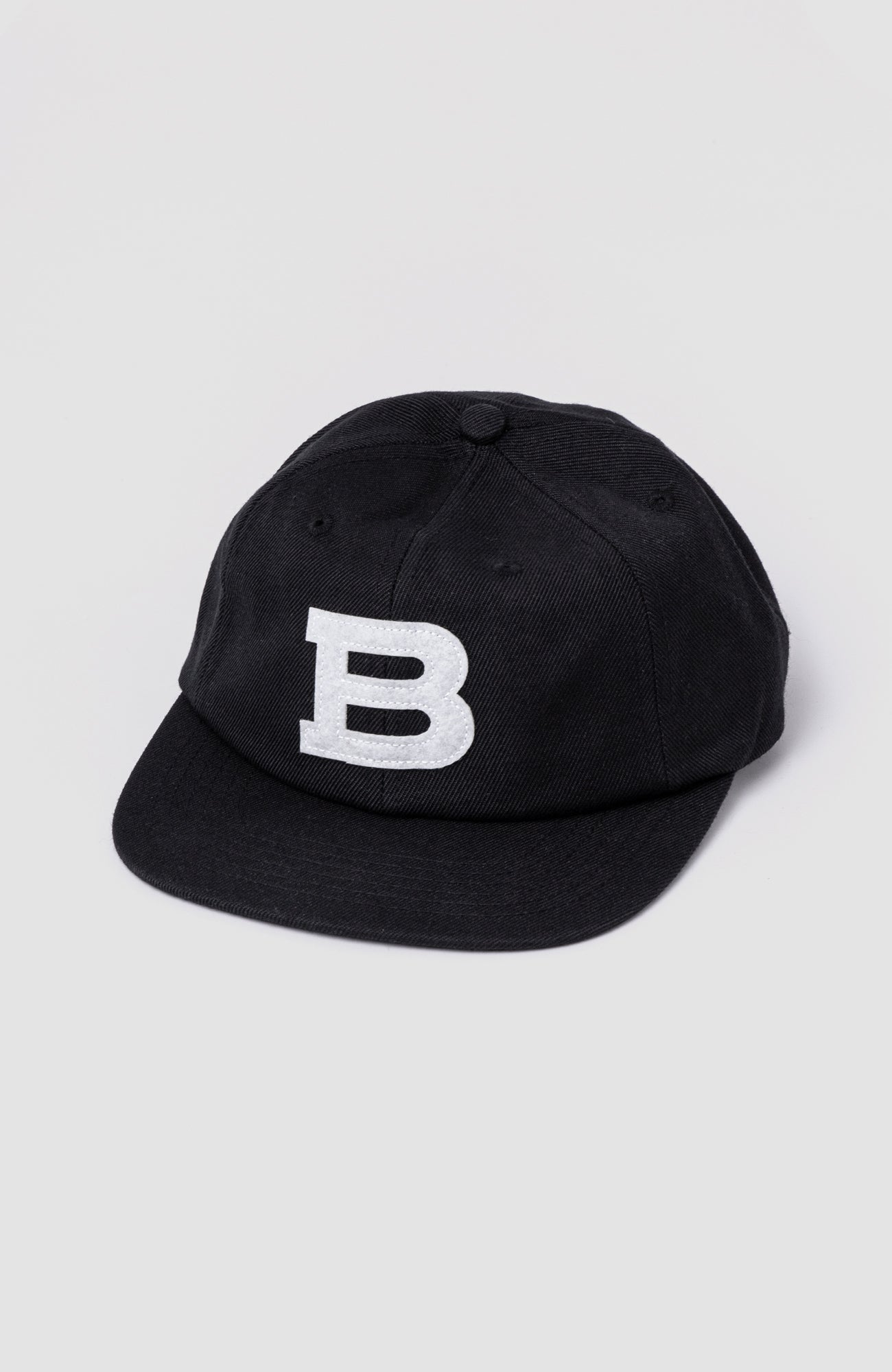 6 PANEL - FELT 'B' CAP - Black