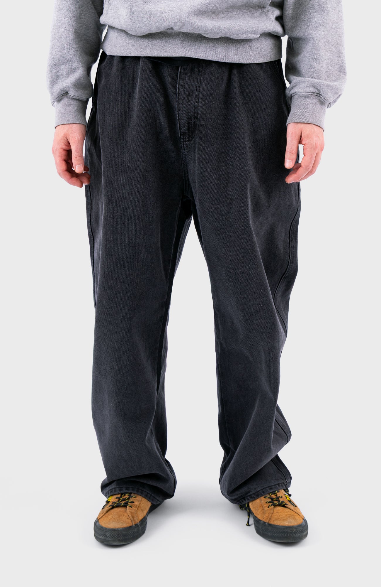 YIN YANG PANTS - Black washed Denim
