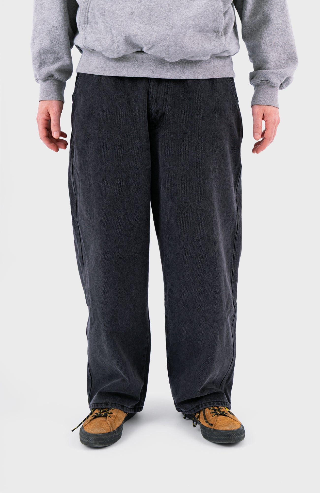 YIN YANG PANTS - Black washed Denim