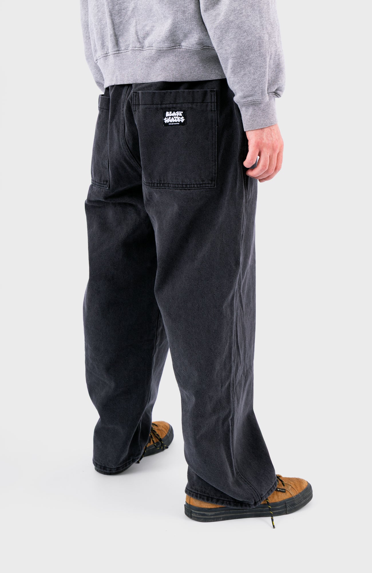 YIN YANG PANTS - Black washed Denim
