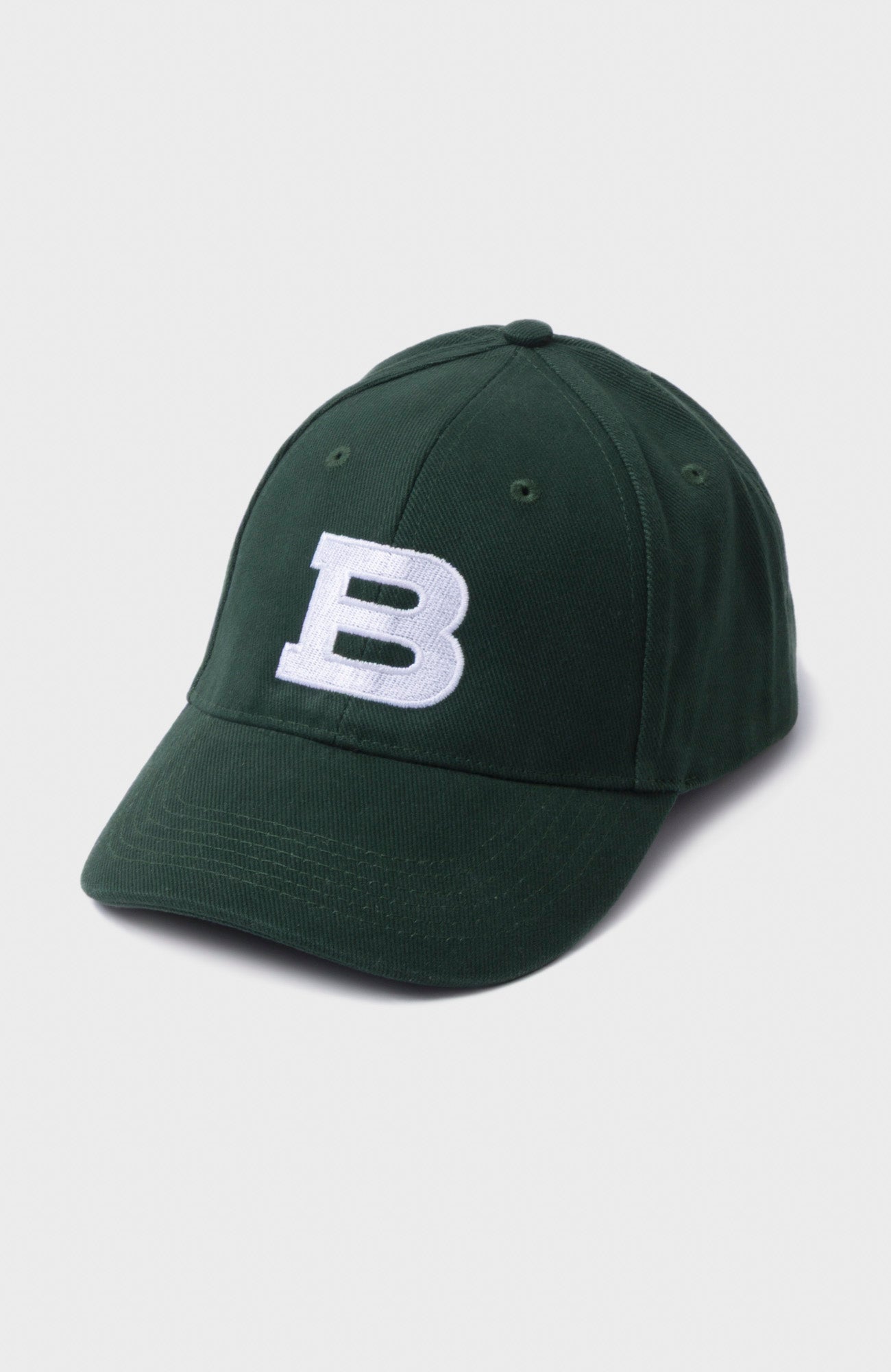 CLASSIC 6 PANEL - EMBROIDERED 'B' CAP - Moss