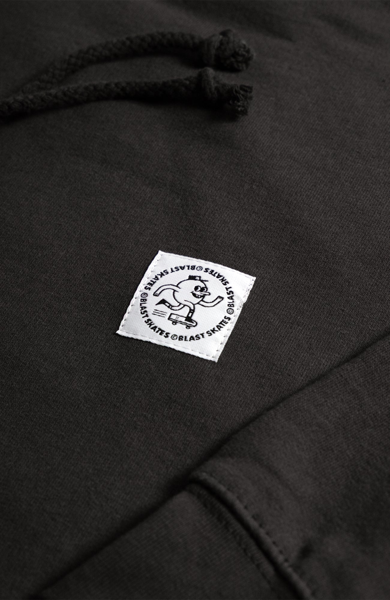 ROUND LOGO HOODY - CHARCOAL