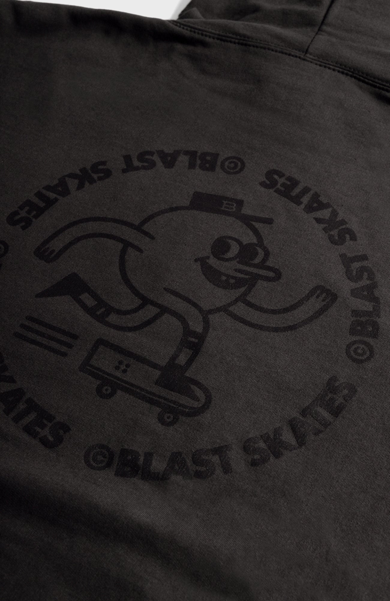 ROUND LOGO HOODY - CHARCOAL