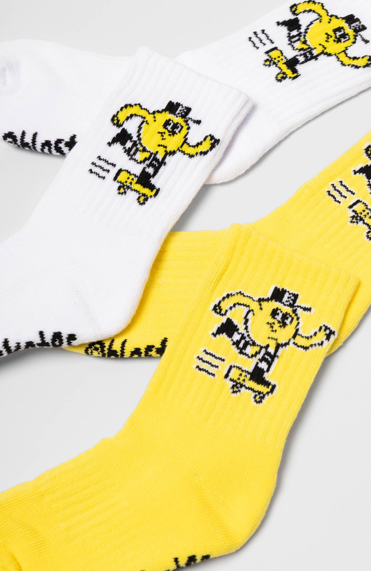 KIDS SOCKS PACK 2 pairs of LOGO sock - WHITE, YELLOW