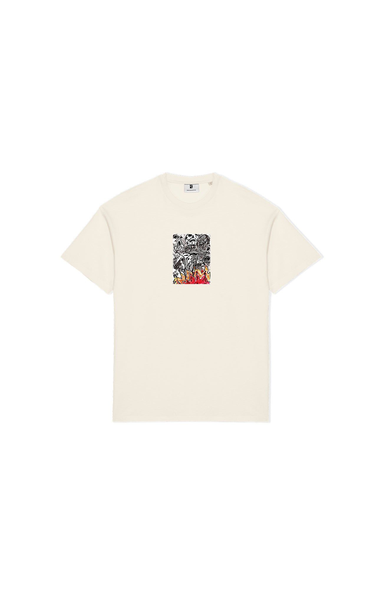 Burning Skull T-Shirt - Ivory