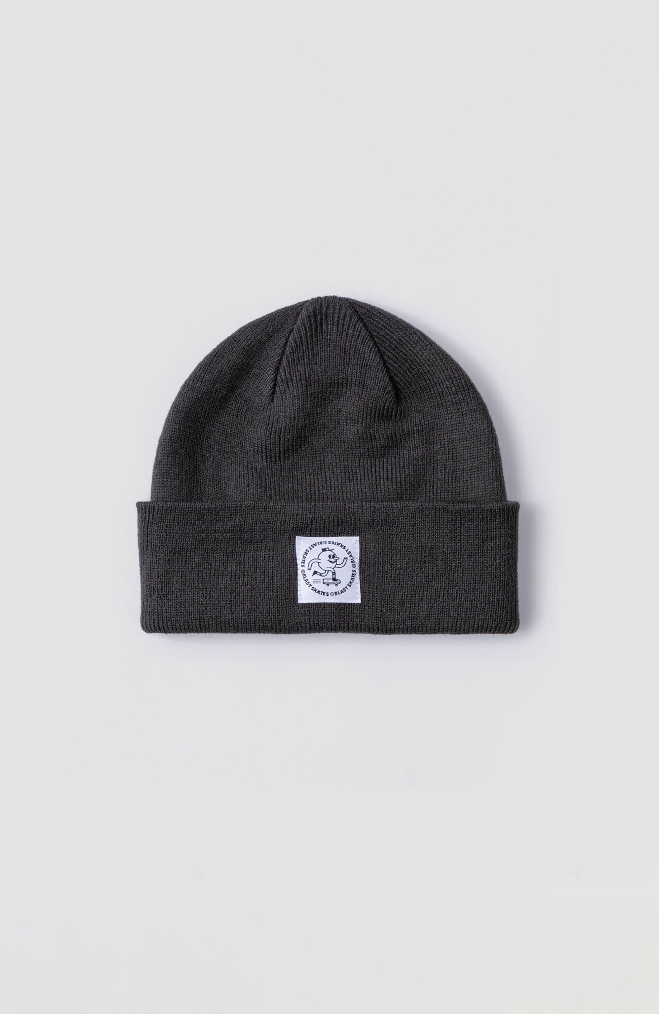 DARK GREY ROUND LOGO BEANIE