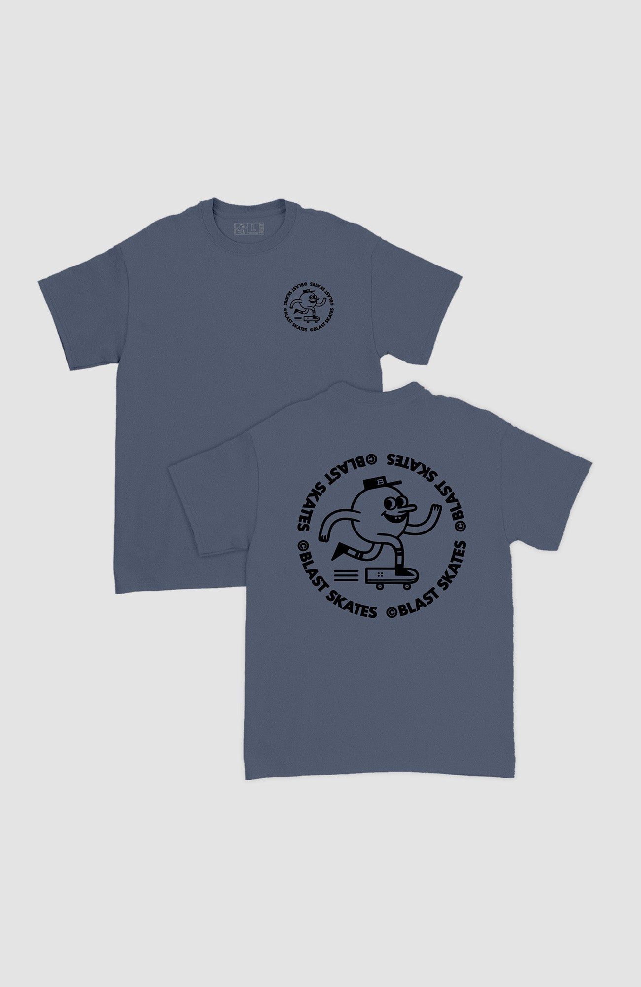 CLASSIC CHARCOAL ROUND LOGO T-SHIRT (dark grey)