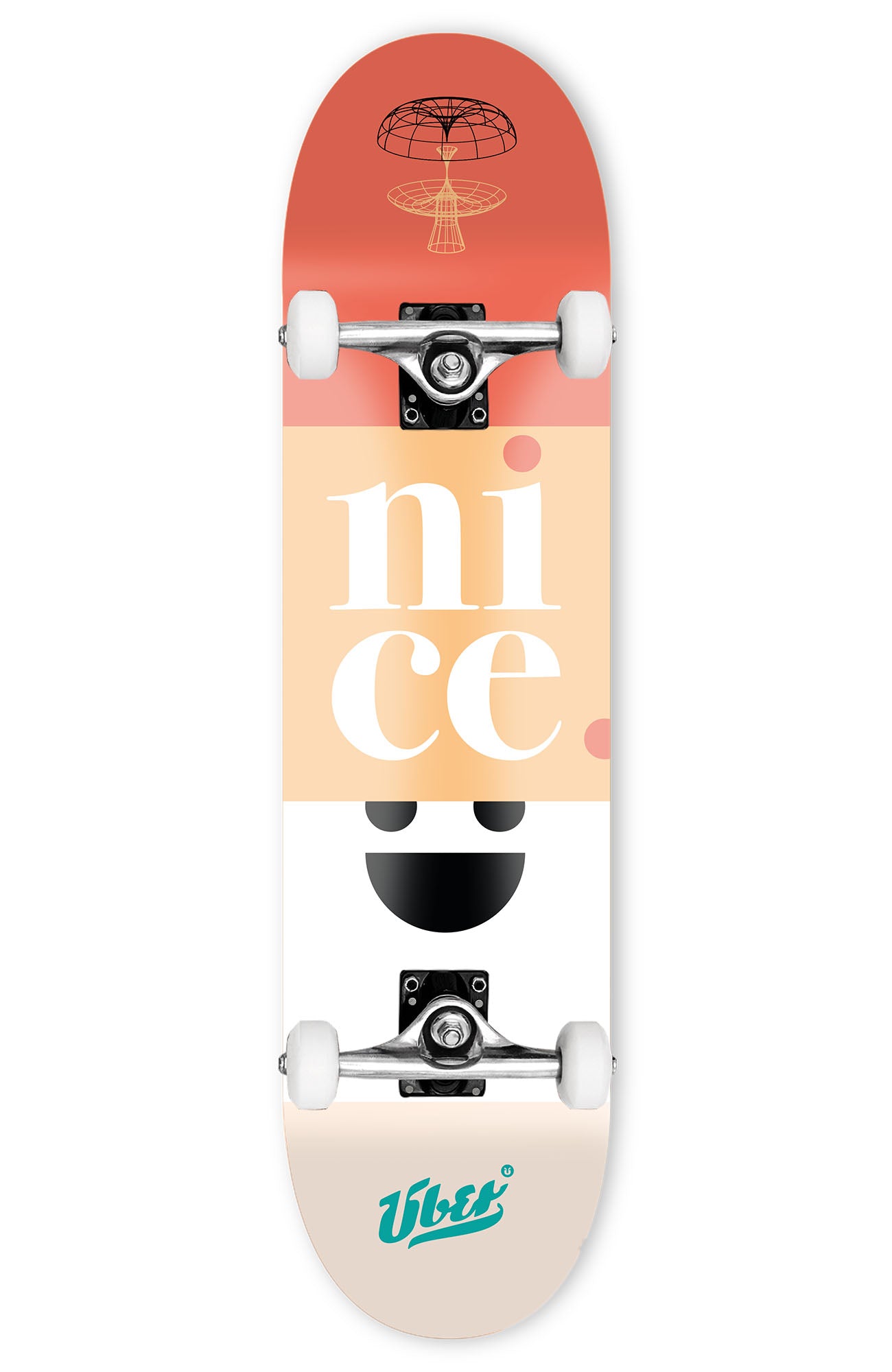 ÜBER NICE, Skateboard 3-Star Complete