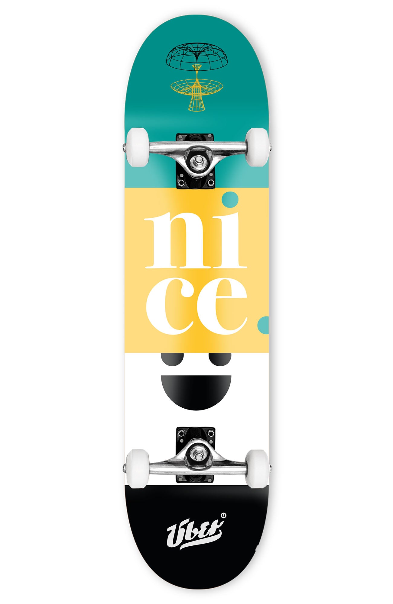 ÜBER NICE, Skateboard 3-Star Complete