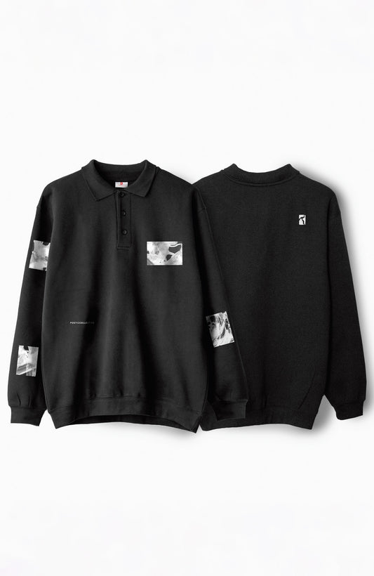 Fluid Heavy Polo Sweat - Black