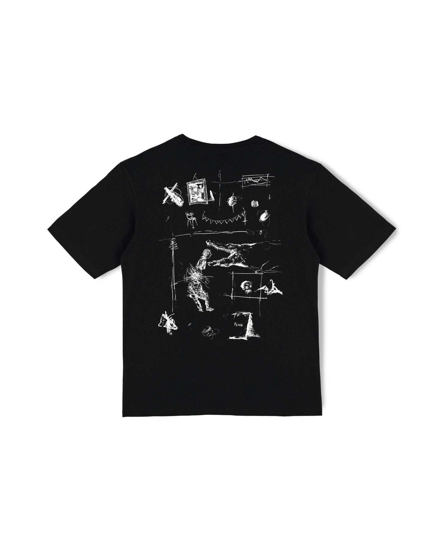 Fear Sketch T-Shirt - Black