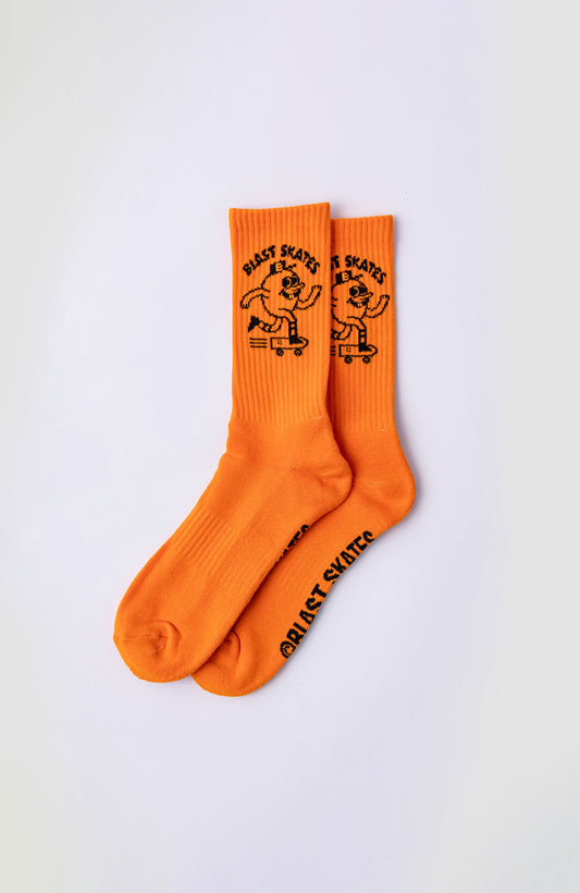 LOGO CREW SOCKS ORANGE