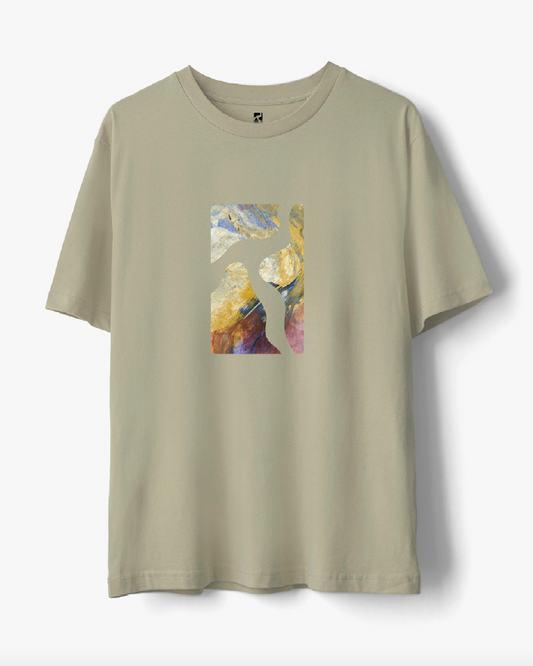 Logo cut out T-shirt - Sage