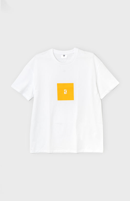 Premium Box T-Shirt - White / Yellow