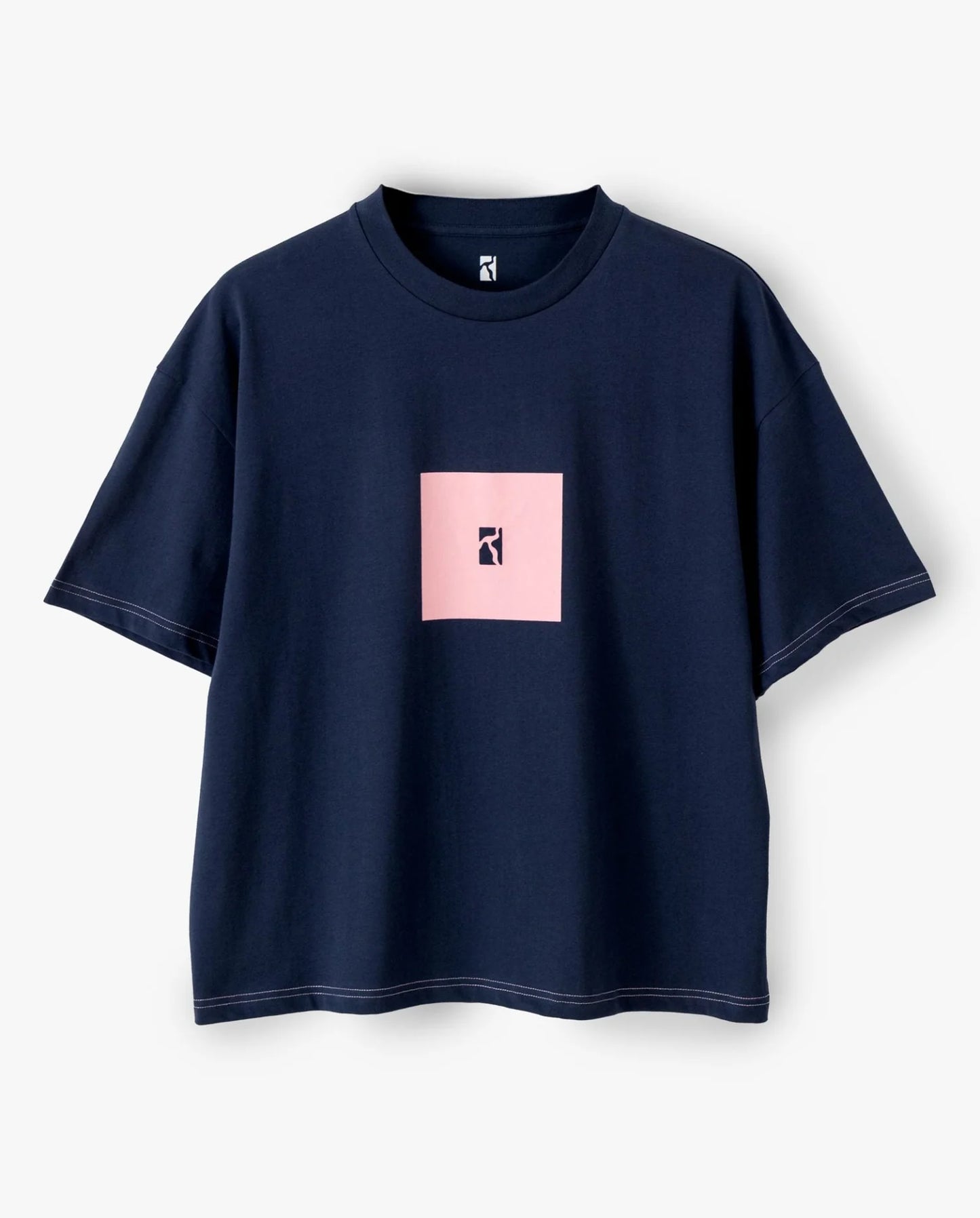 Premium Box T-shirt - Navy / Pink