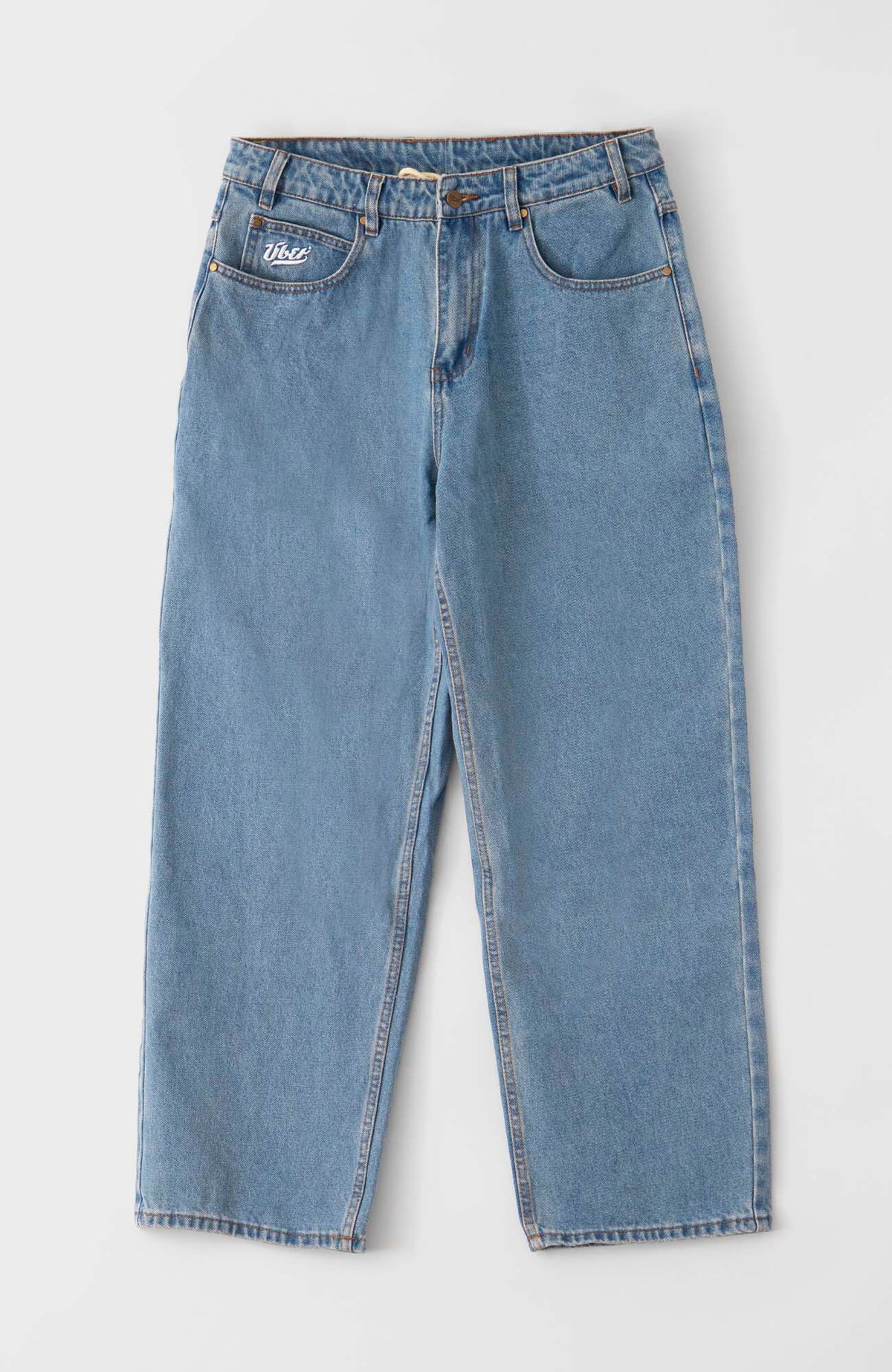 Baggy Fit Pants - Washed indigo