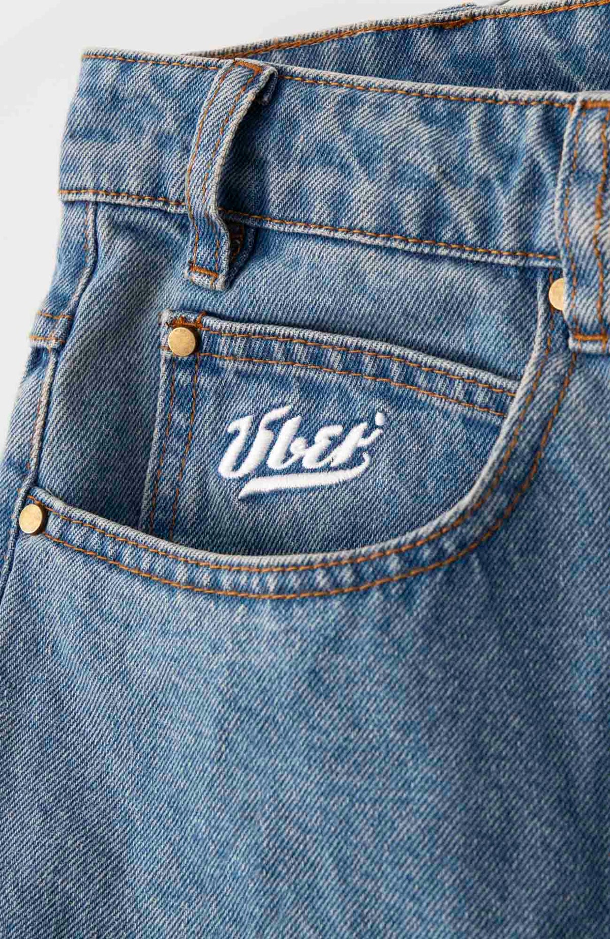Baggy Fit Pants - Washed indigo