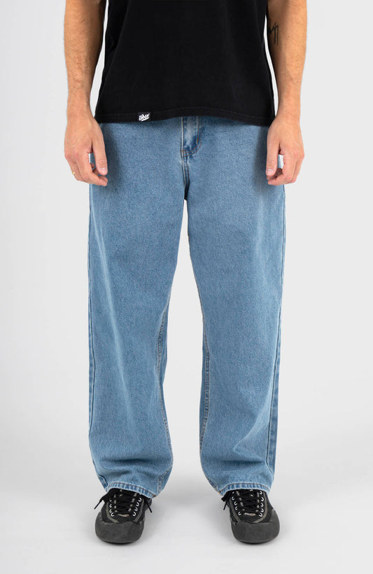 Baggy Fit Pants - Washed indigo