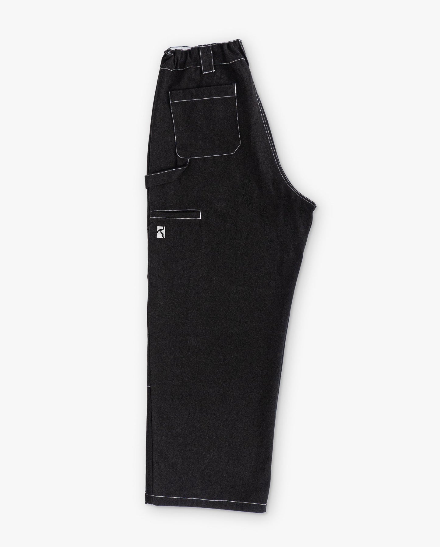 Sculptor Pant - Black Denim w. White Stitching