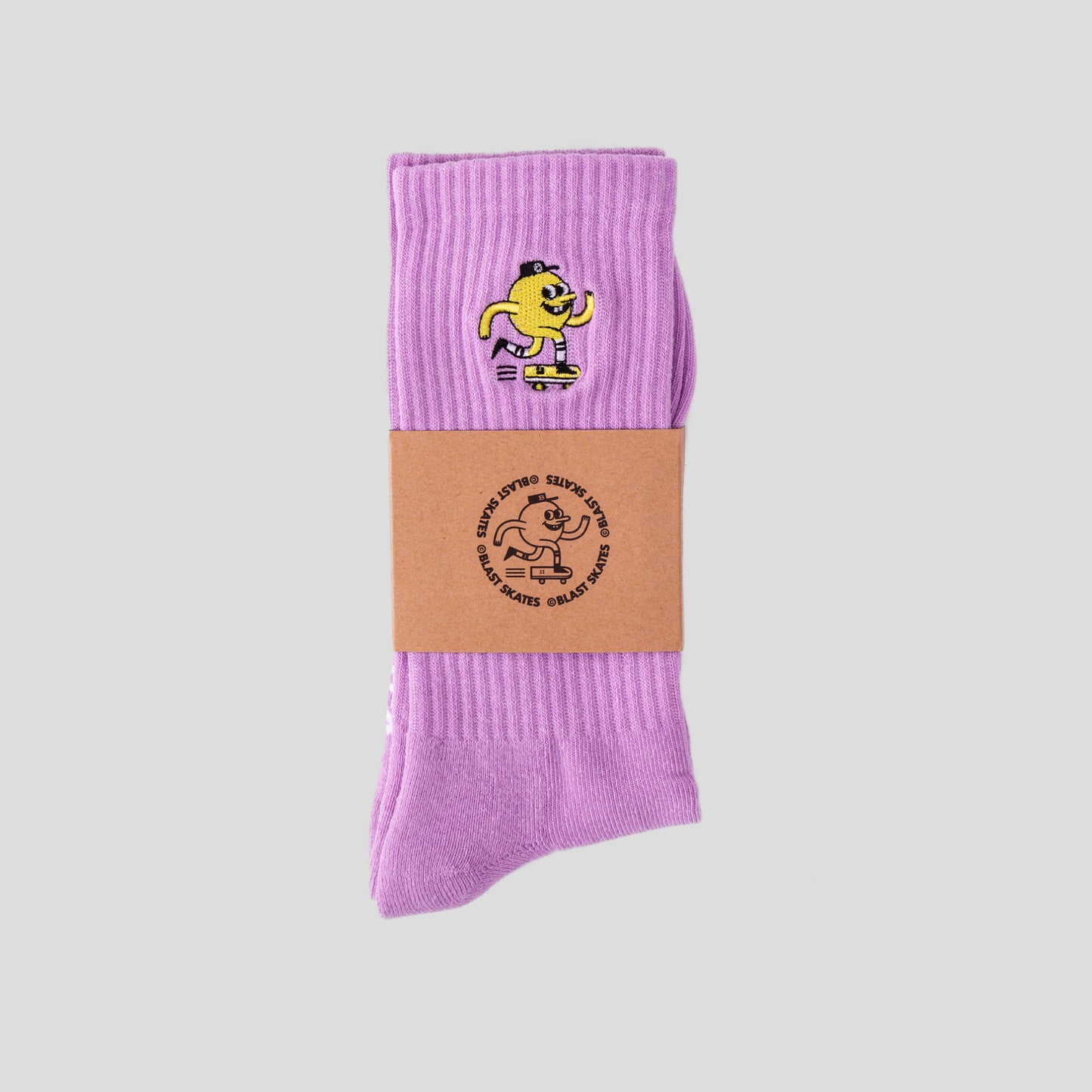 EMBROIDERED MASCOT SOCKS, Lilac 