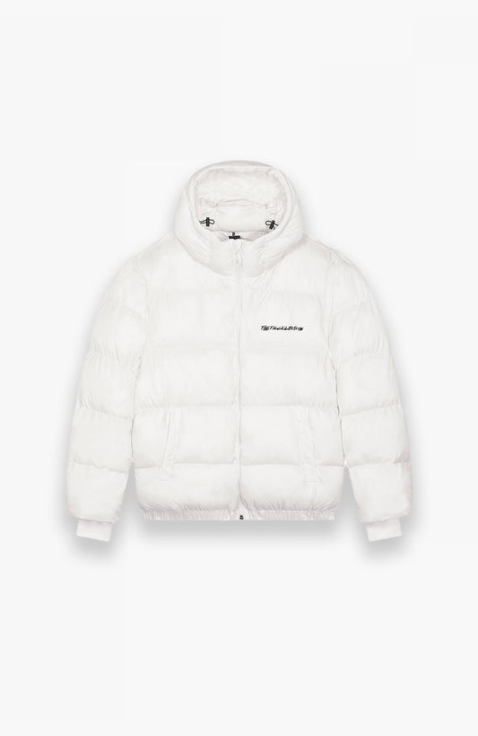 Hooded Puffer Jacket - White