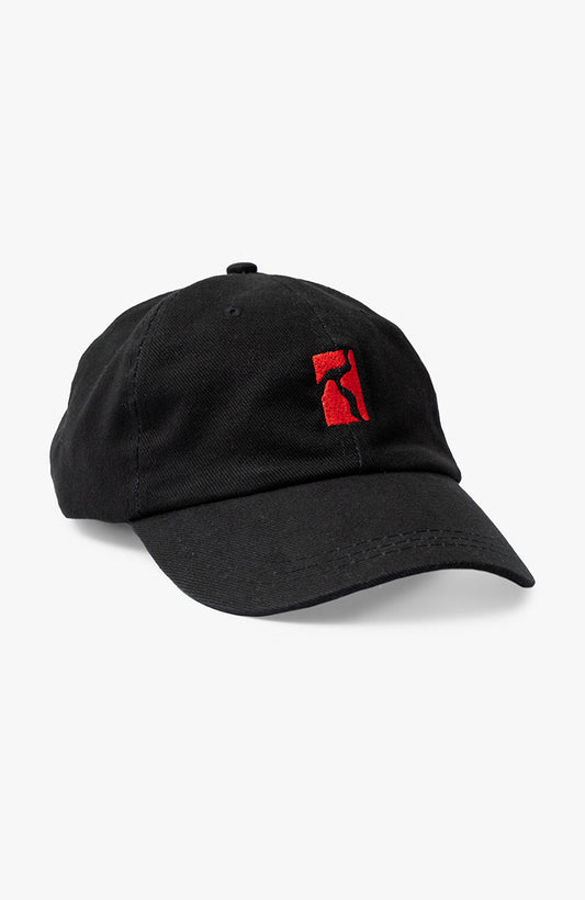 Classic Cap - Block Logo - black - red