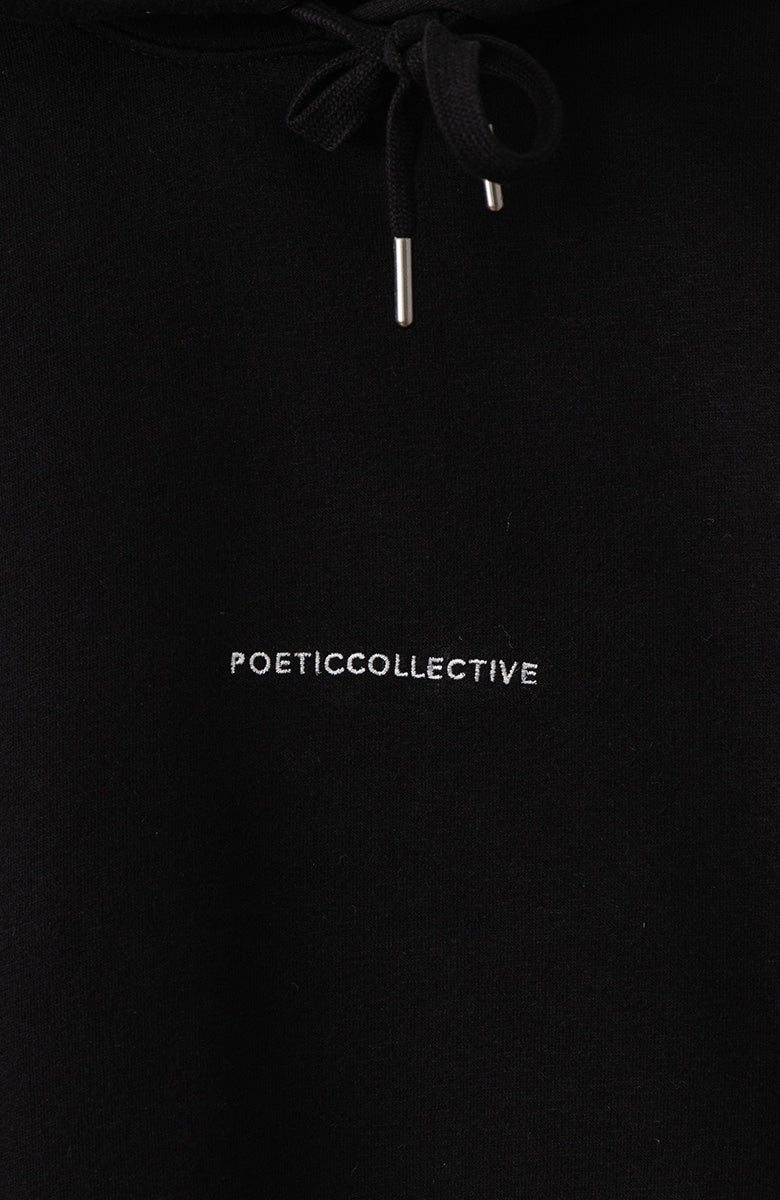 Box Hoodie - Black / white